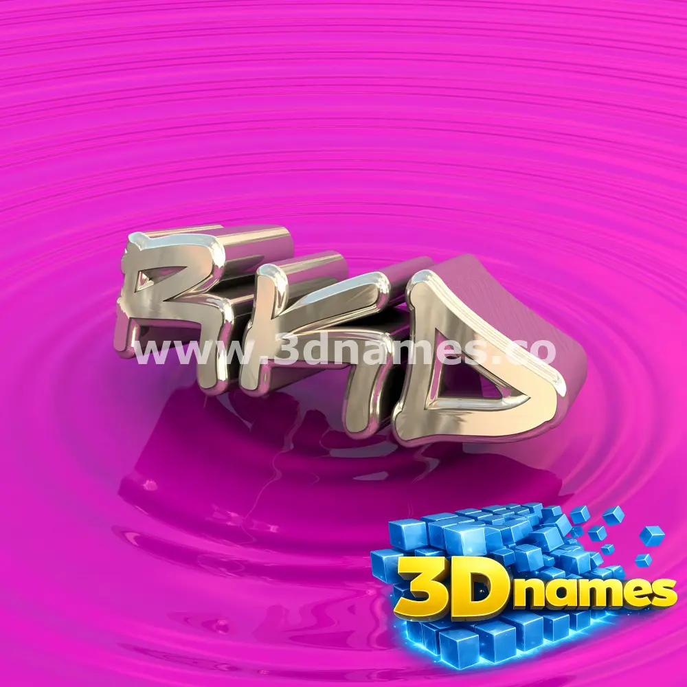 rkd in Pink Graffiti style - 3D name wallpaper