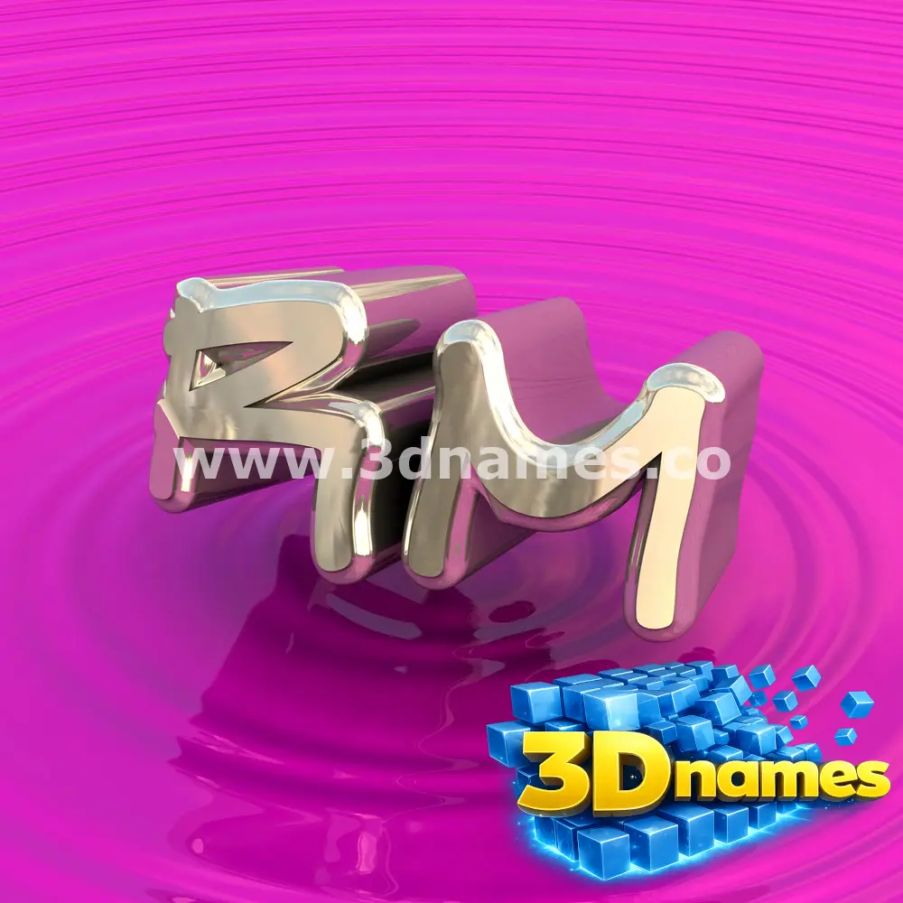 rm in Pink Graffiti style - 3D name wallpaper