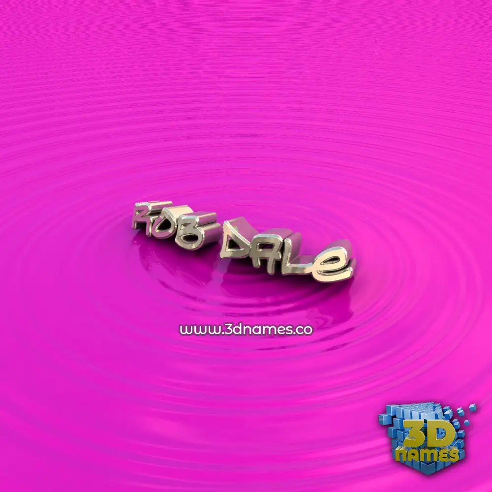 rob dale in Pink Graffiti style - 3D name wallpaper