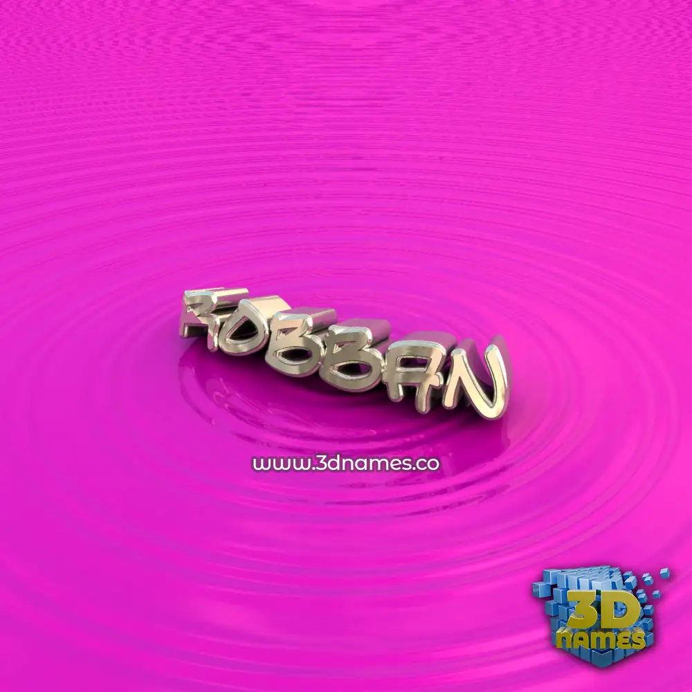 robban in Pink Graffiti style - 3D name wallpaper