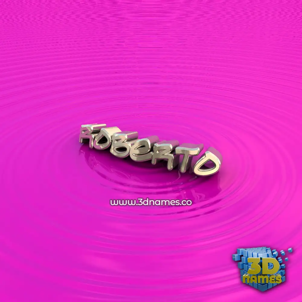 roberto in Pink Graffiti style - 3D name wallpaper