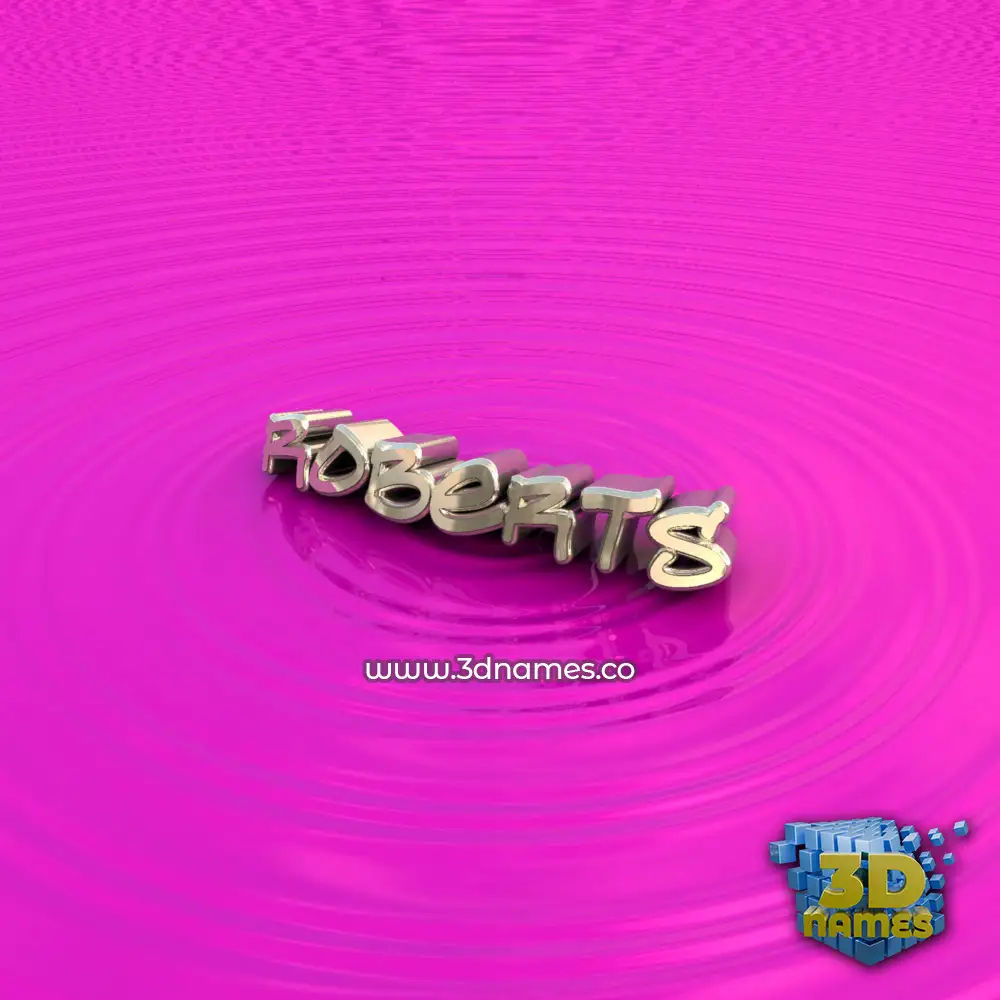 roberts in Pink Graffiti style - 3D name wallpaper