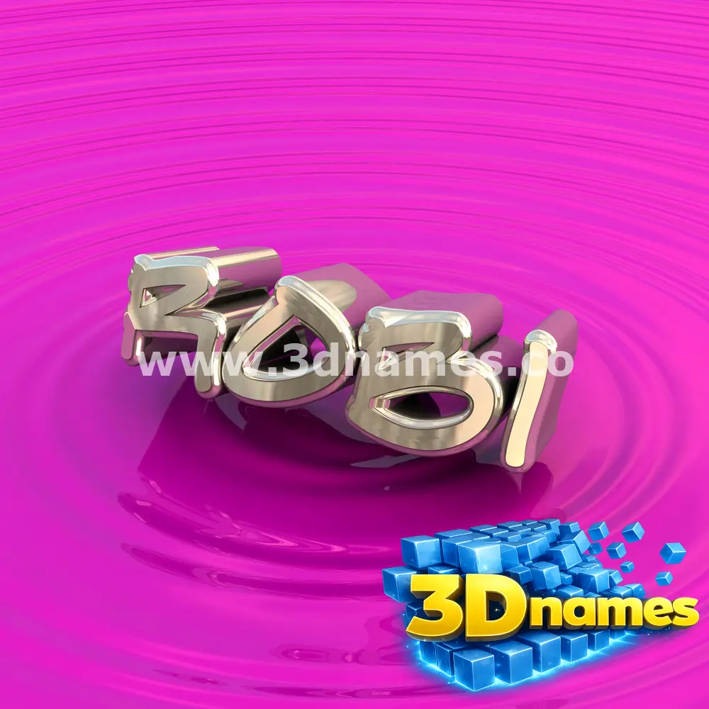 robi in Pink Graffiti style - 3D name wallpaper