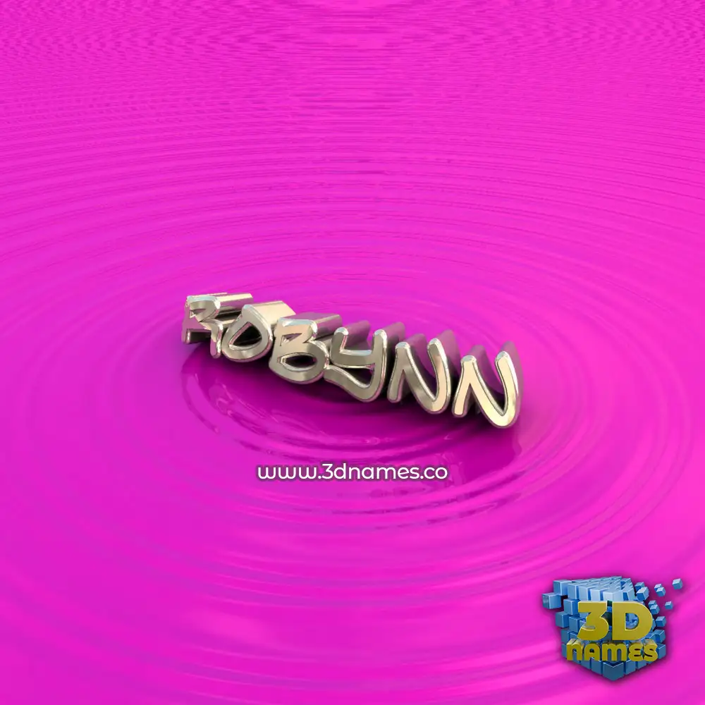 robynn in Pink Graffiti style - 3D name wallpaper