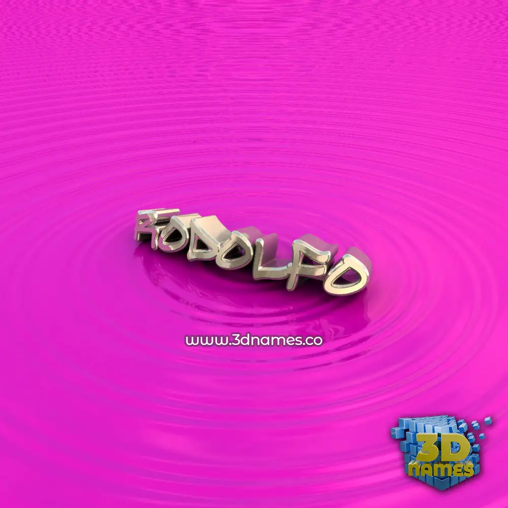 rodolfo in Pink Graffiti style - 3D name wallpaper