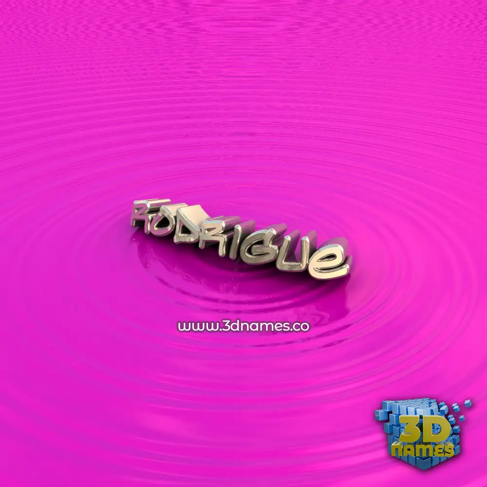 rodrigue in Pink Graffiti style - 3D name wallpaper