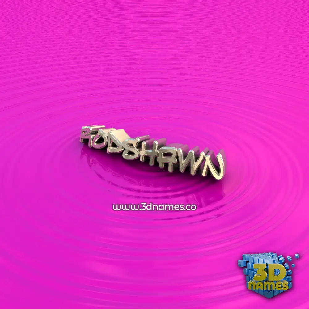 rodshawn in Pink Graffiti style - 3D name wallpaper