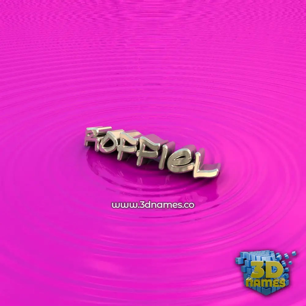 roffiel in Pink Graffiti style - 3D name wallpaper