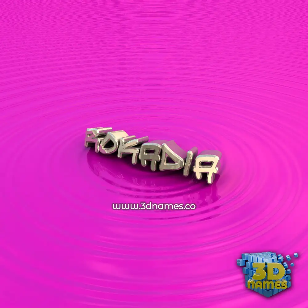 rokadia in Pink Graffiti style - 3D name wallpaper