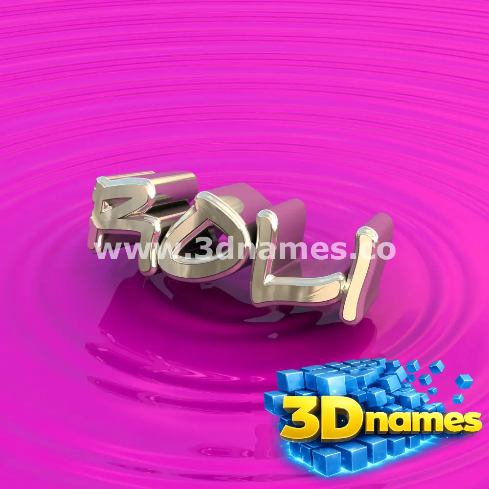 roli in Pink Graffiti style - 3D name wallpaper