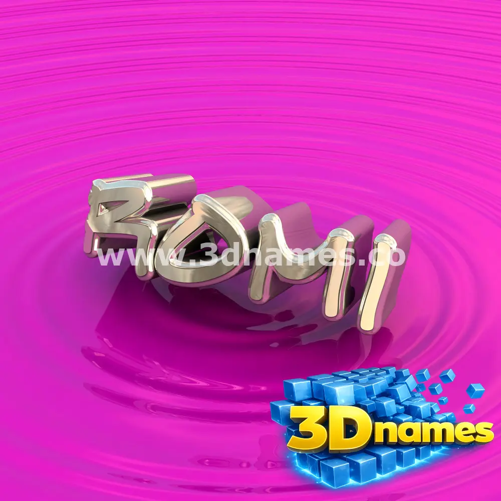 romi in Pink Graffiti style - 3D name wallpaper