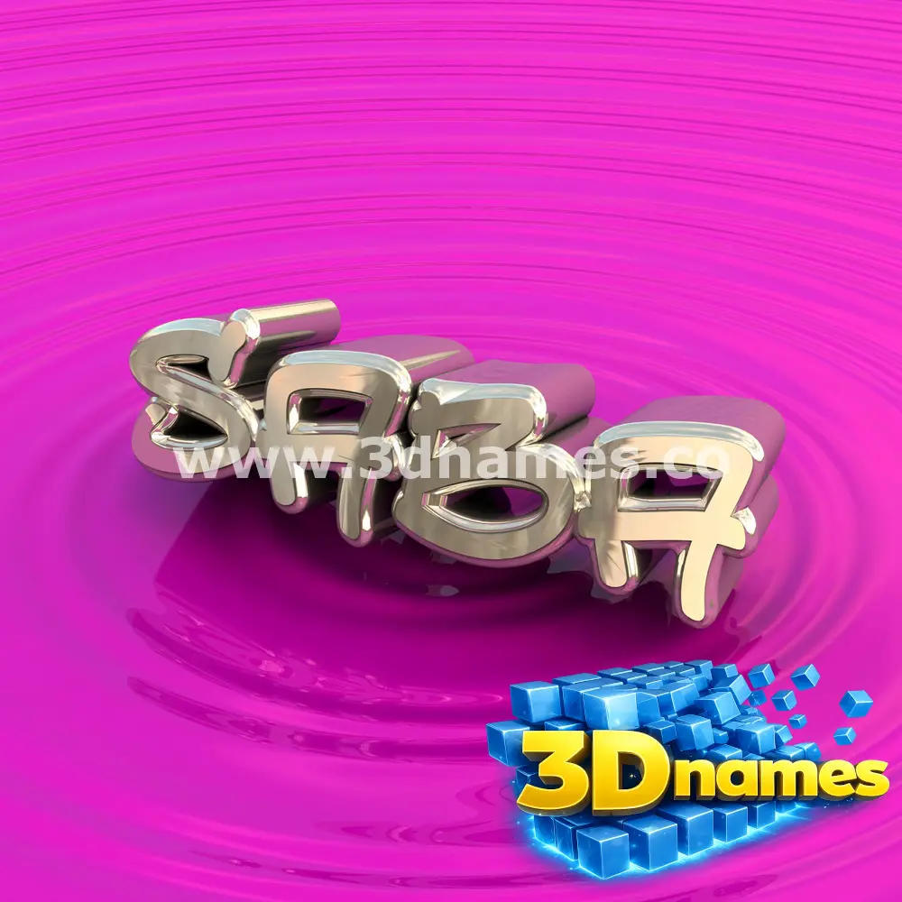 saba in Pink Graffiti style - 3D name wallpaper