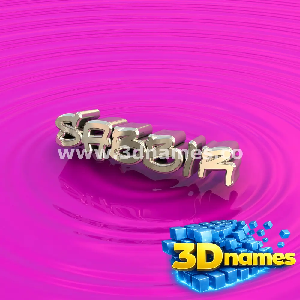 sabbir in Pink Graffiti style - 3D name wallpaper