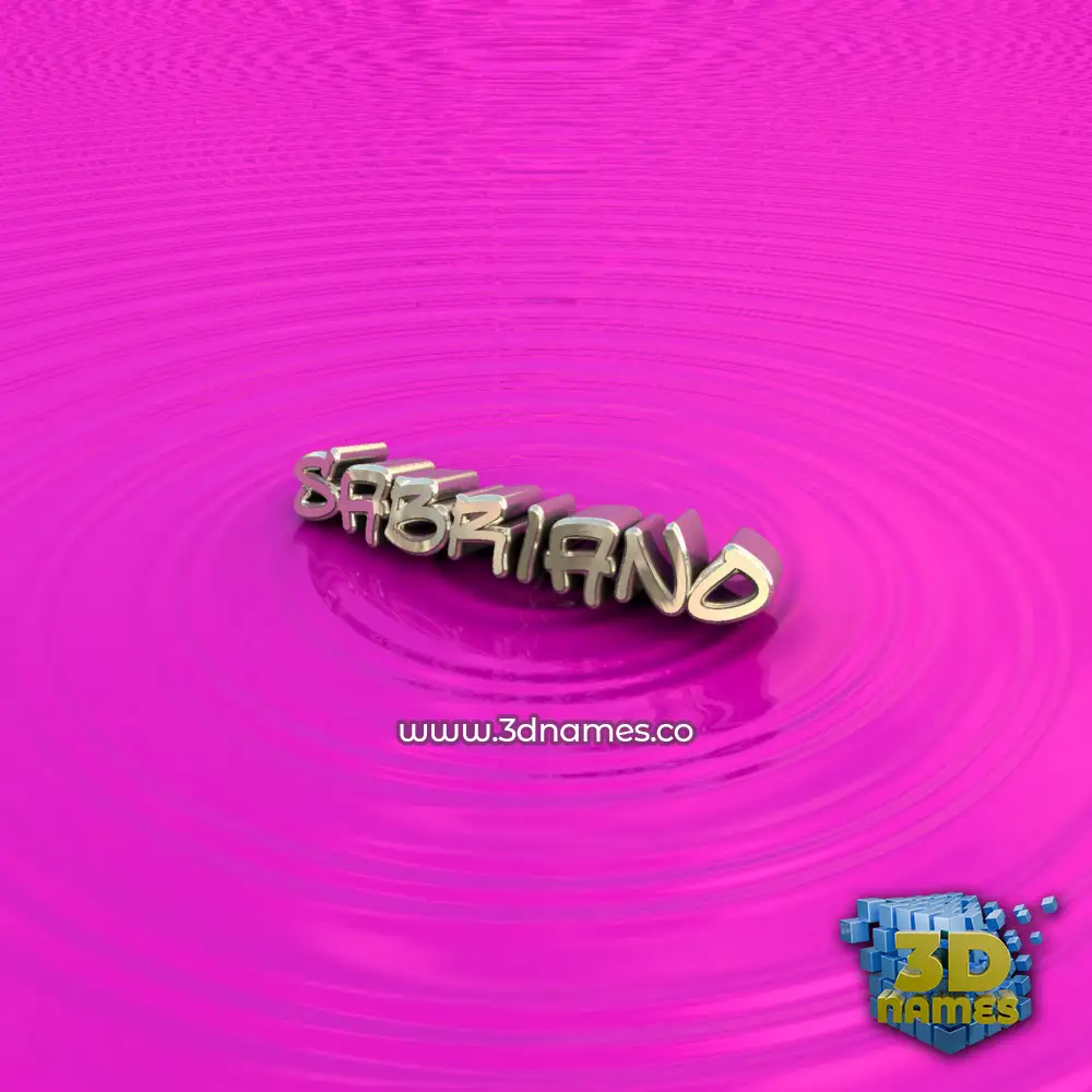 sabriano in Pink Graffiti style - 3D name wallpaper