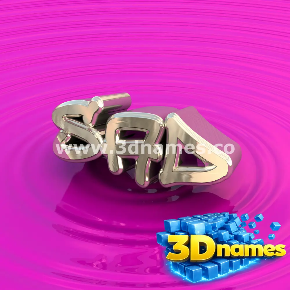 sad in Pink Graffiti style - 3D name wallpaper