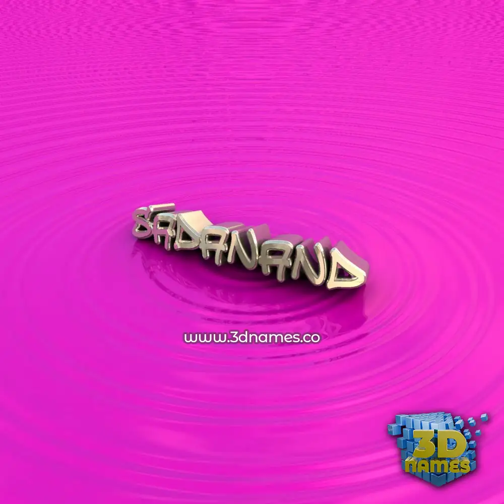 sadanand in Pink Graffiti style - 3D name wallpaper