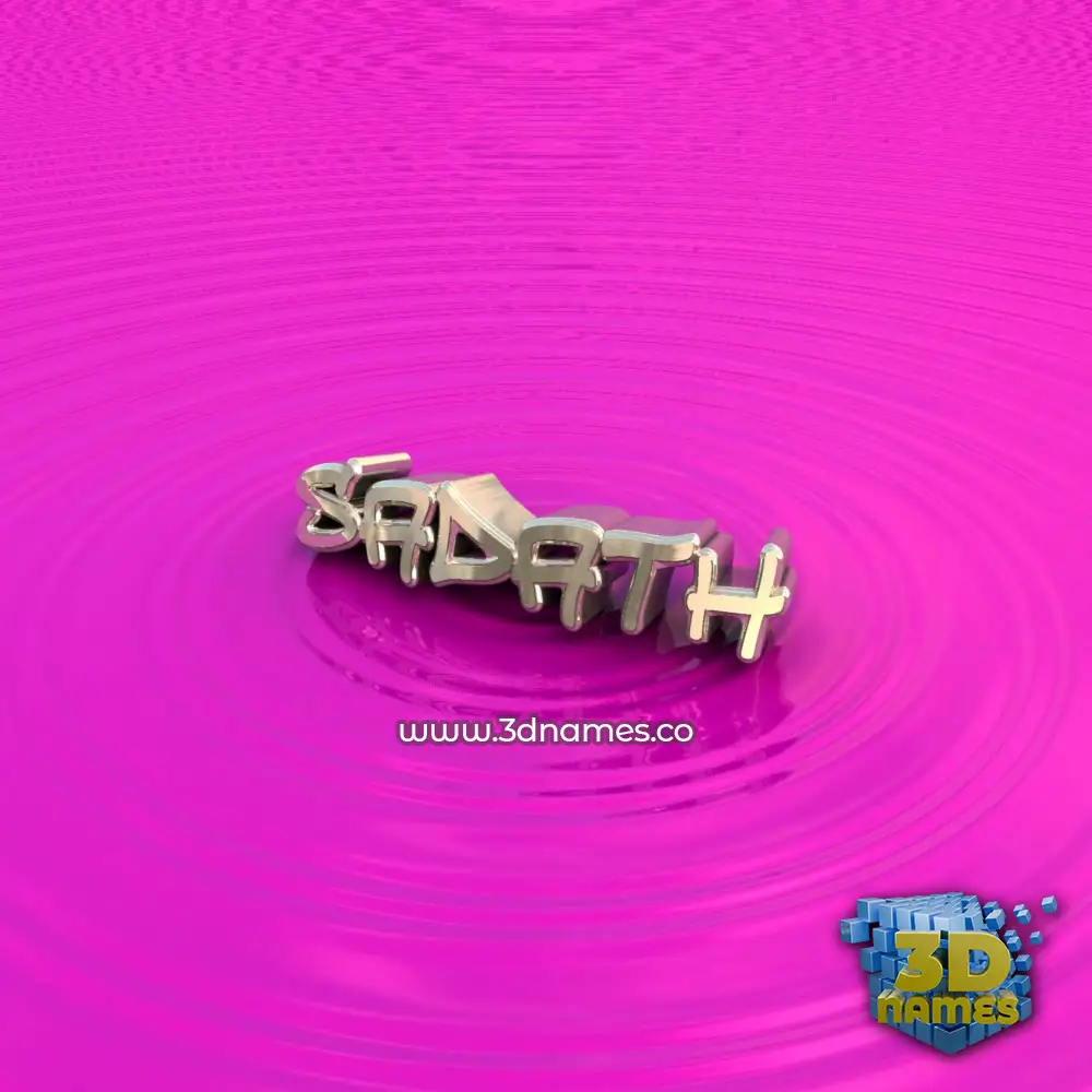sadath in Pink Graffiti style - 3D name wallpaper