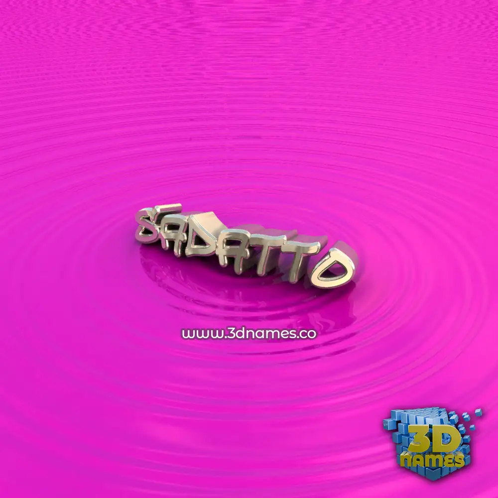 sadatto in Pink Graffiti style - 3D name wallpaper