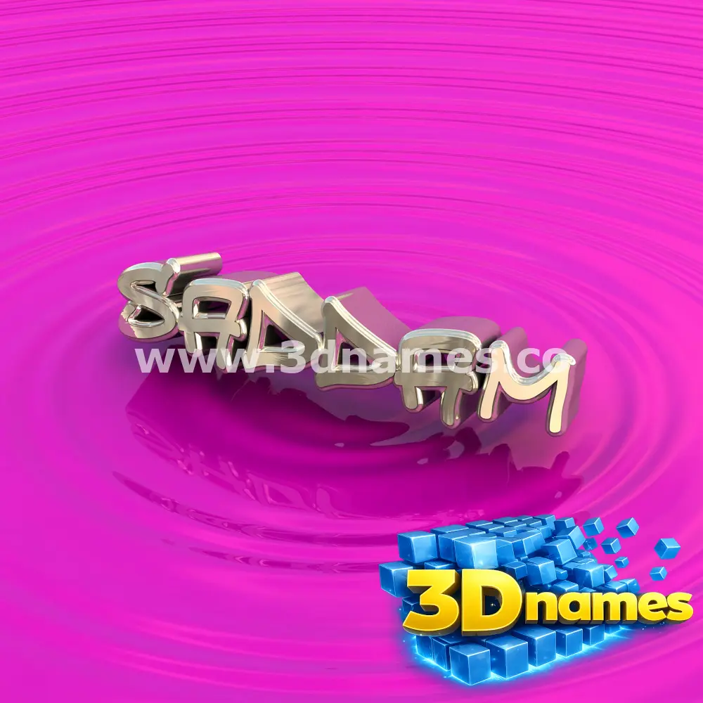 saddam in Pink Graffiti style - 3D name wallpaper