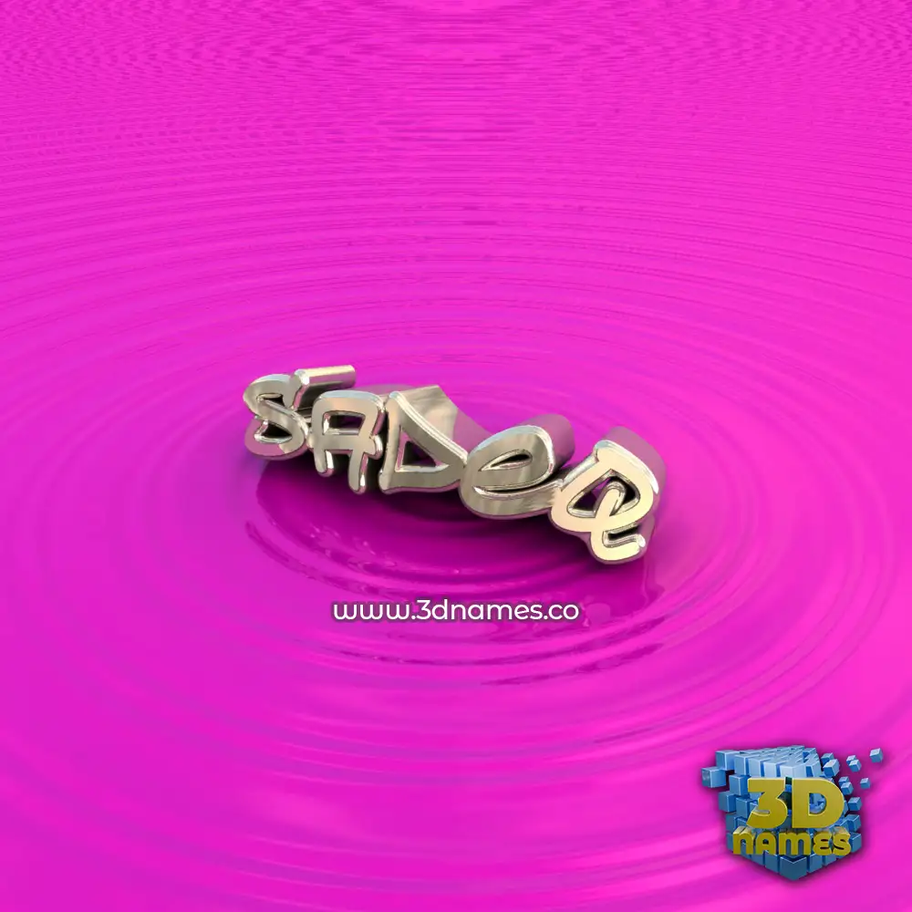 sadeq in Pink Graffiti style - 3D name wallpaper