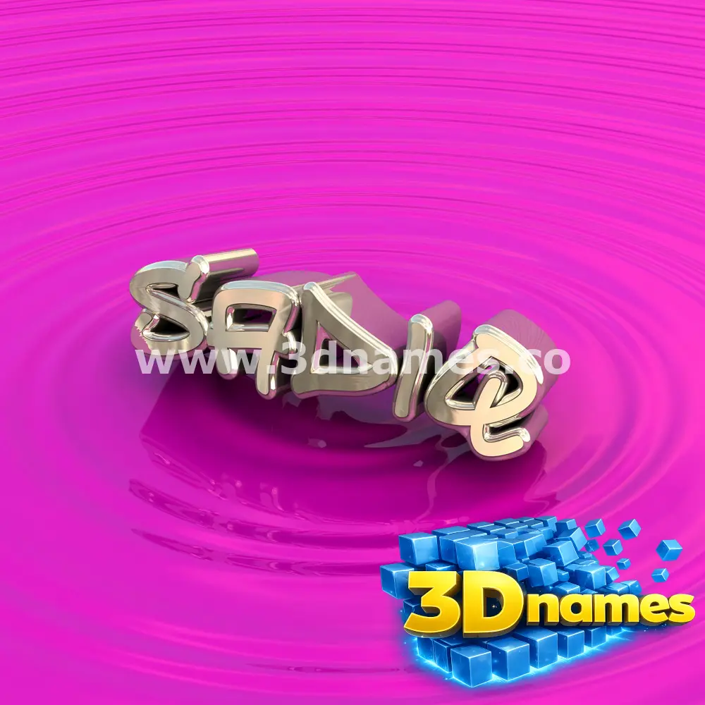 sadiq in Pink Graffiti style - 3D name wallpaper