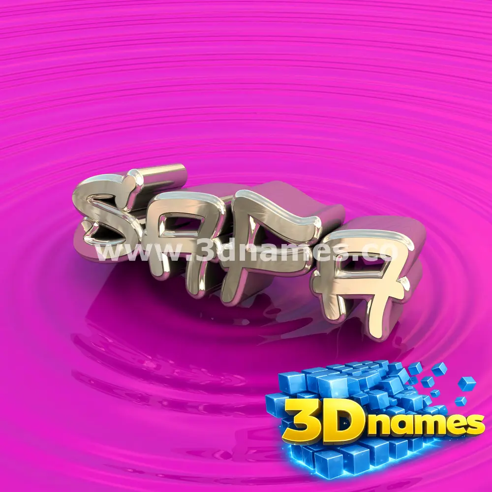 safa in Pink Graffiti style - 3D name wallpaper