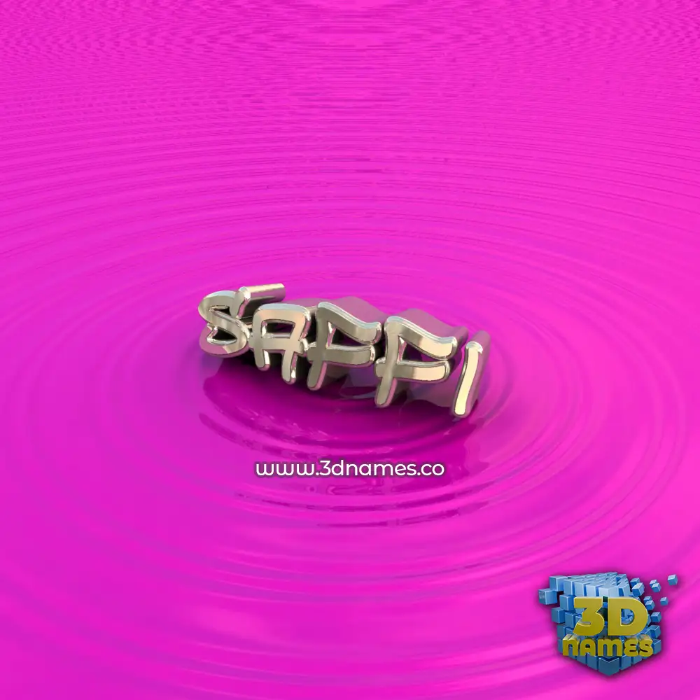 saffi in Pink Graffiti style - 3D name wallpaper