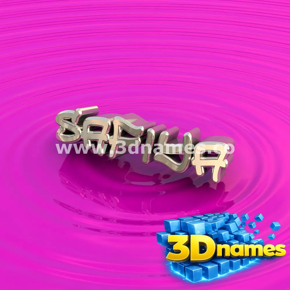 safiya in Pink Graffiti style - 3D name wallpaper