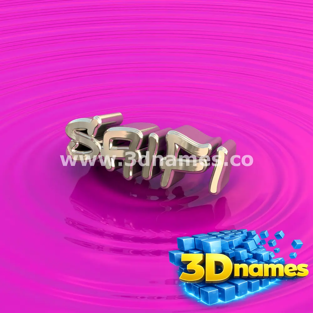 saifi in Pink Graffiti style - 3D name wallpaper