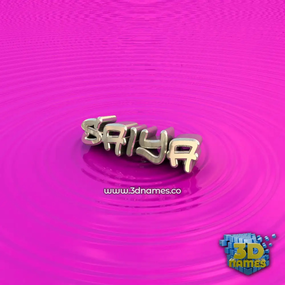 saiya in Pink Graffiti style - 3D name wallpaper