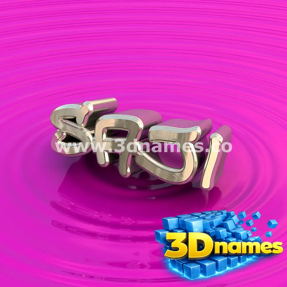 saji in Pink Graffiti style - 3D name wallpaper
