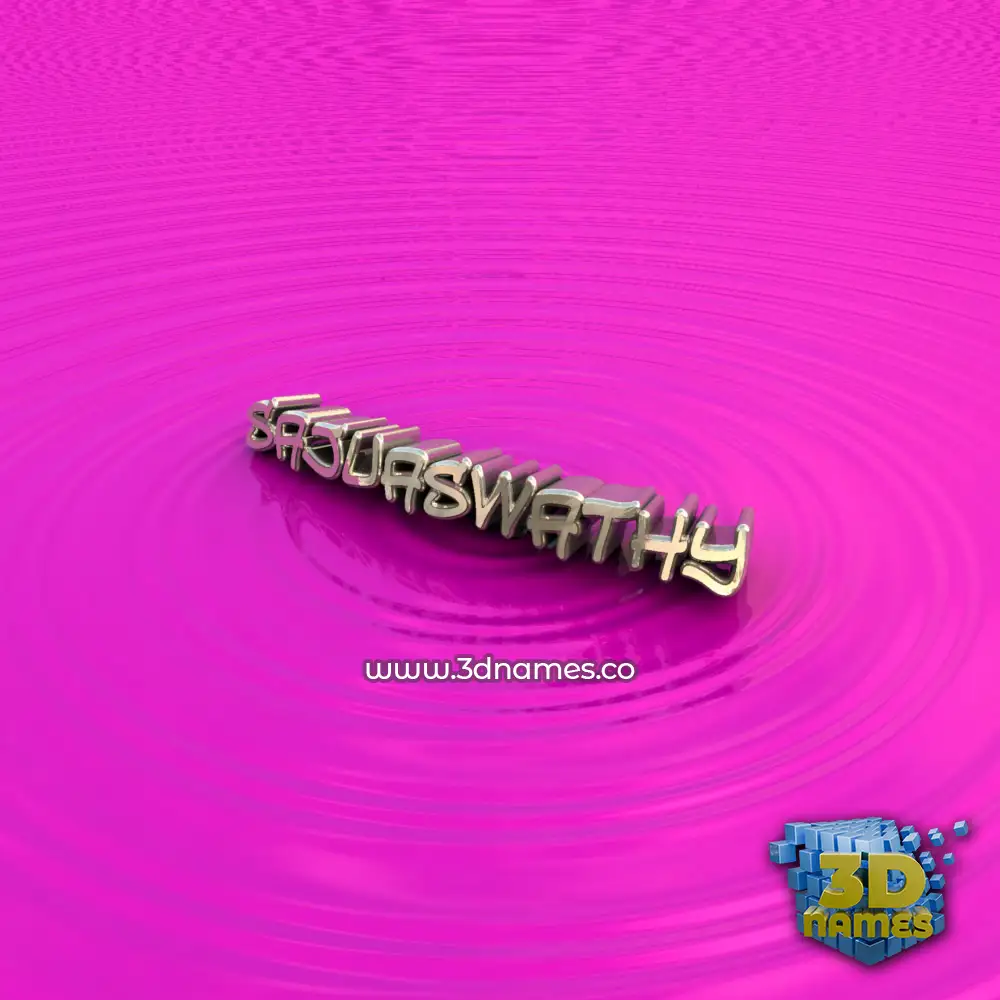 sajuaswathy in Pink Graffiti style - 3D name wallpaper