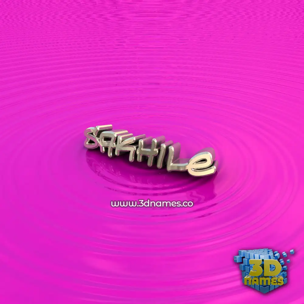 sakhile in Pink Graffiti style - 3D name wallpaper