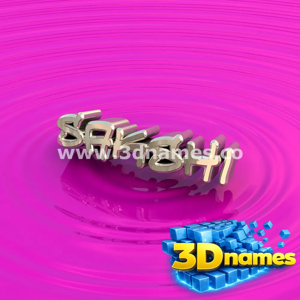 sakshi in Pink Graffiti style - 3D name wallpaper