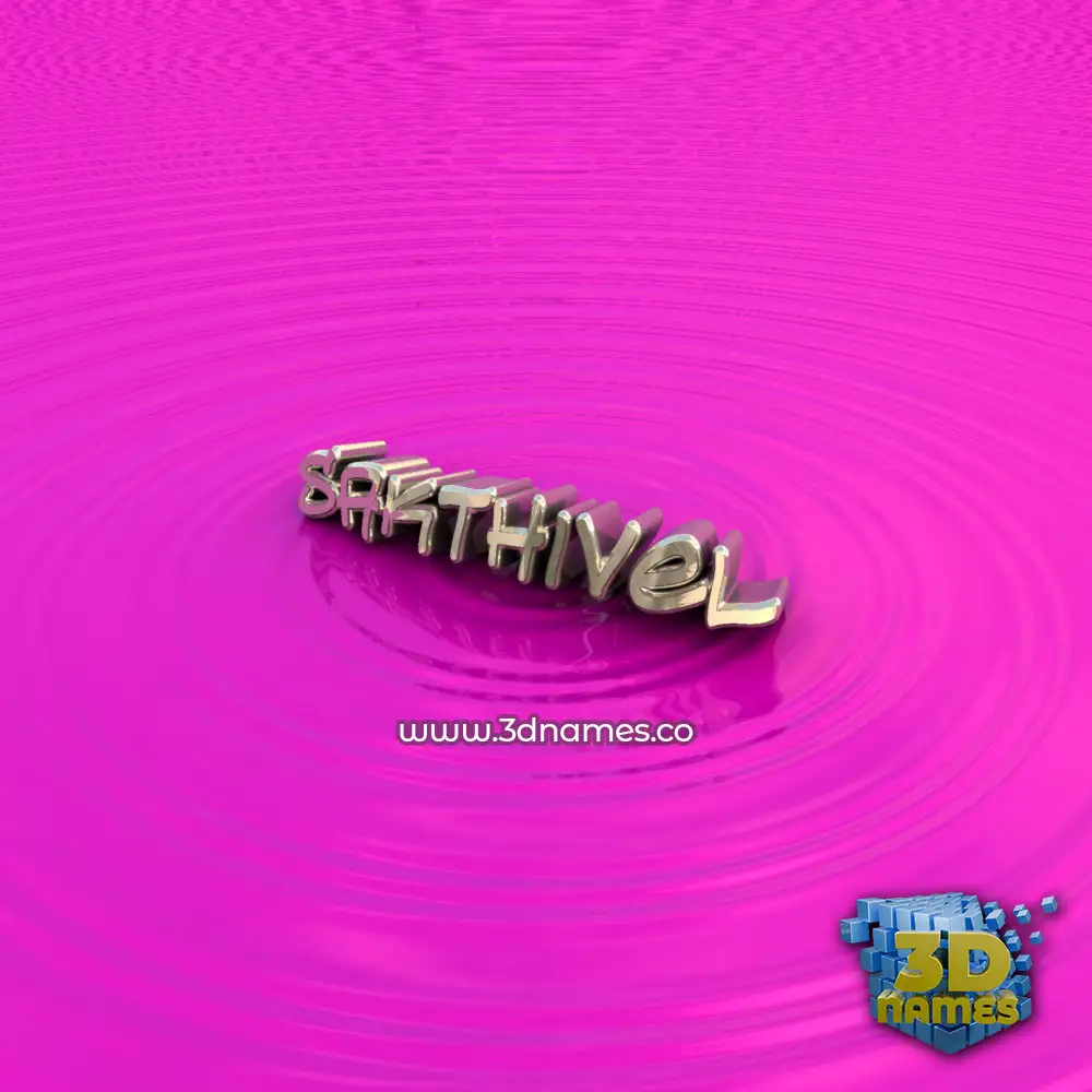 sakthivel in Pink Graffiti style - 3D name wallpaper