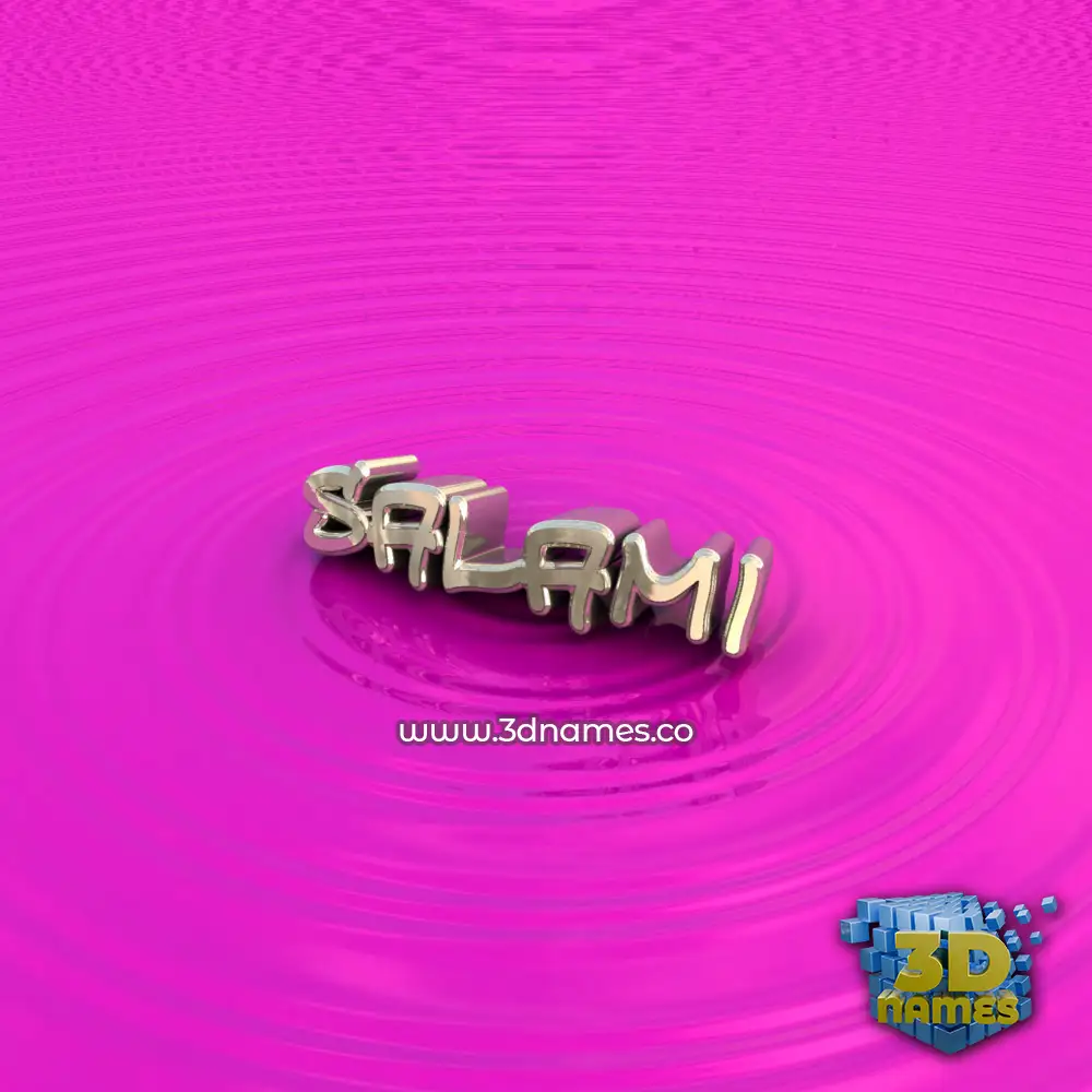 salami in Pink Graffiti style - 3D name wallpaper