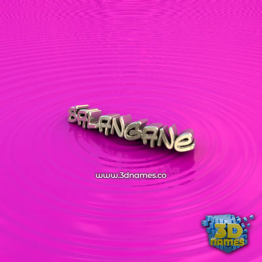 salangane in Pink Graffiti style - 3D name wallpaper