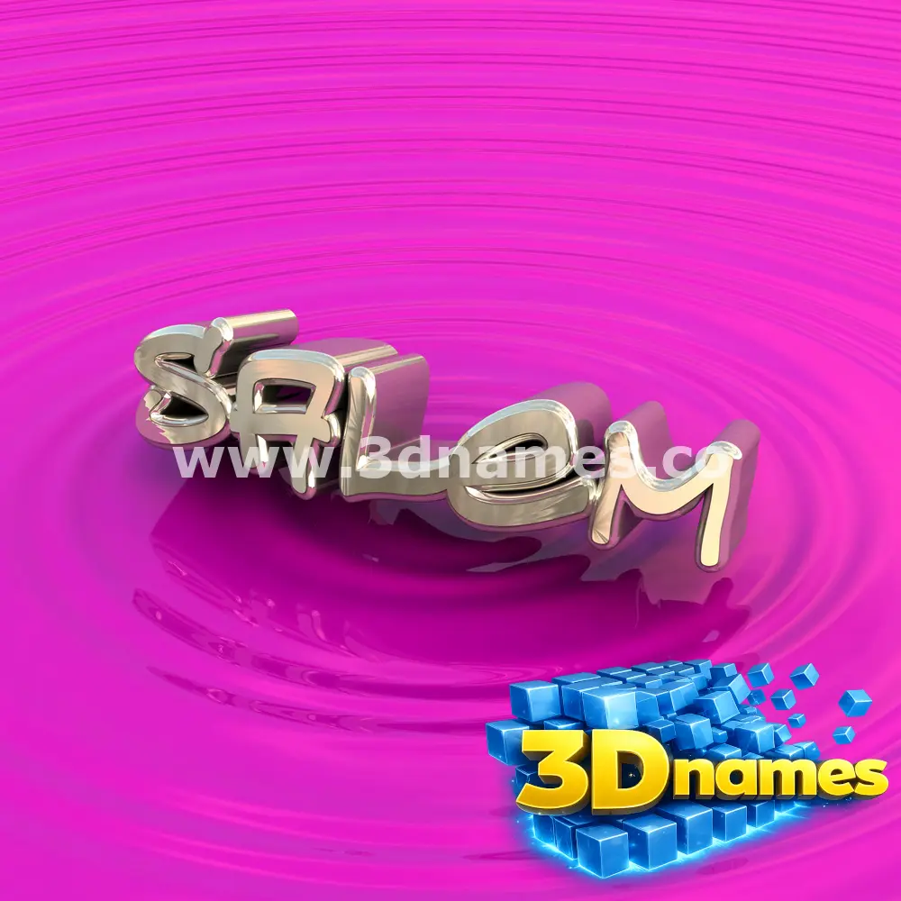 salem in Pink Graffiti style - 3D name wallpaper