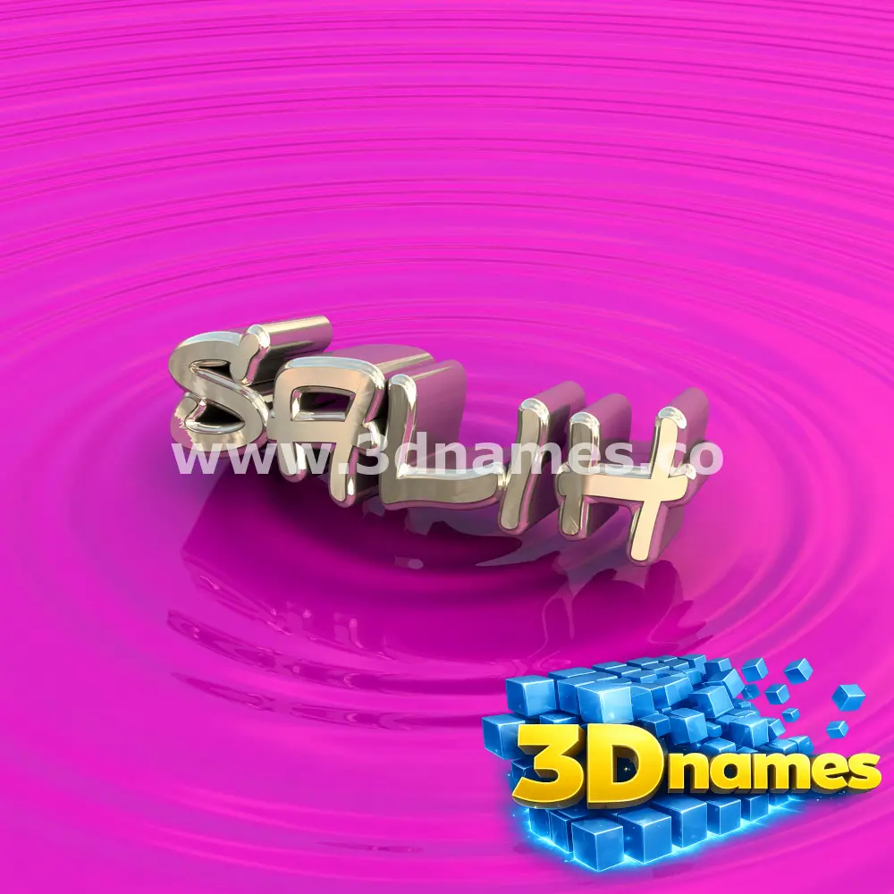 salih in Pink Graffiti style - 3D name wallpaper