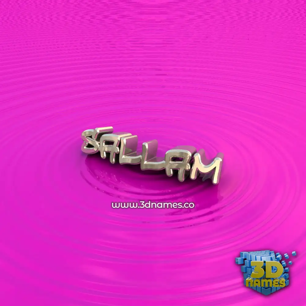 sallam in Pink Graffiti style - 3D name wallpaper