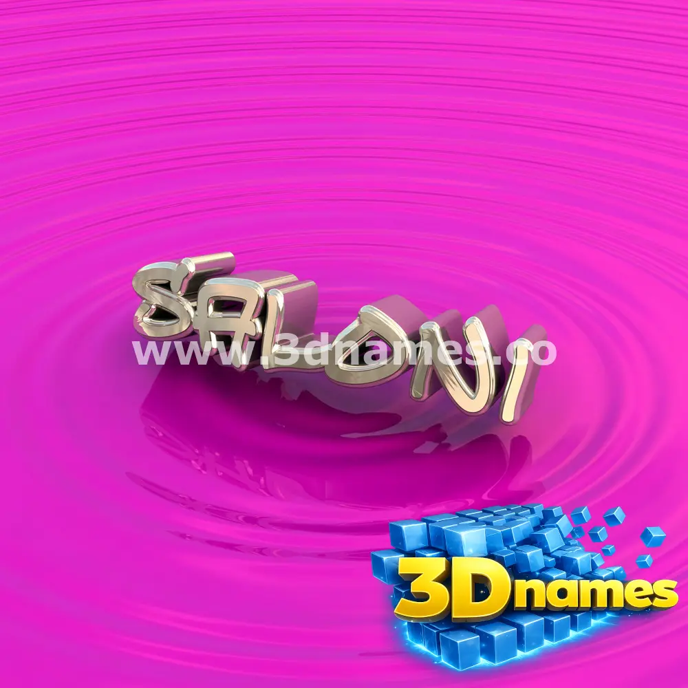 saloni in Pink Graffiti style - 3D name wallpaper