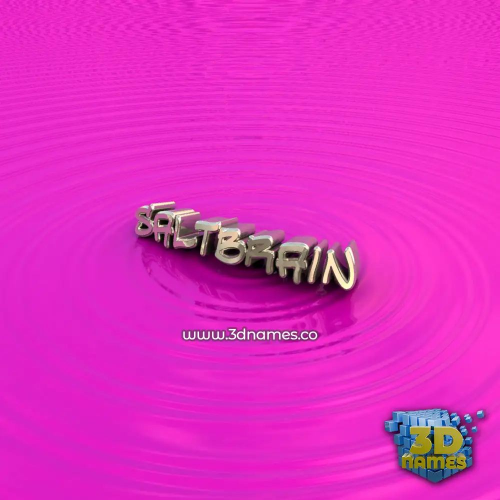saltbrain in Pink Graffiti style - 3D name wallpaper