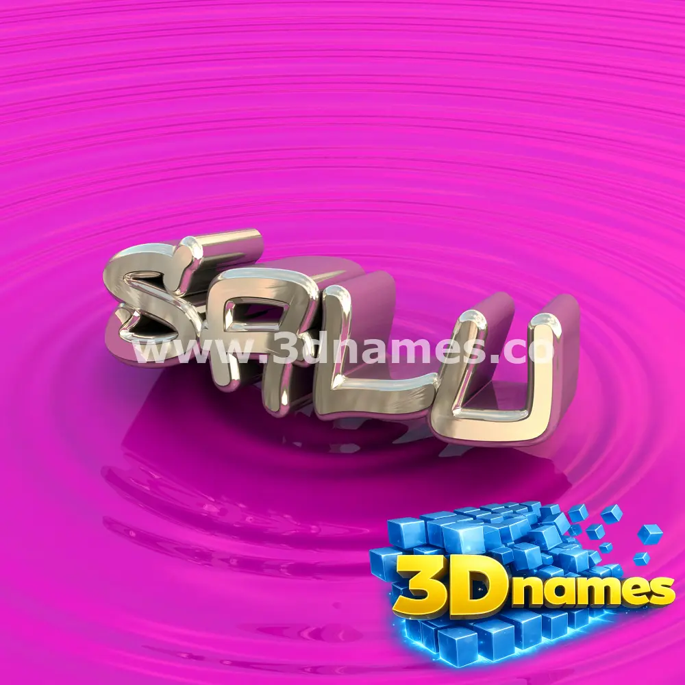 salu in Pink Graffiti style - 3D name wallpaper