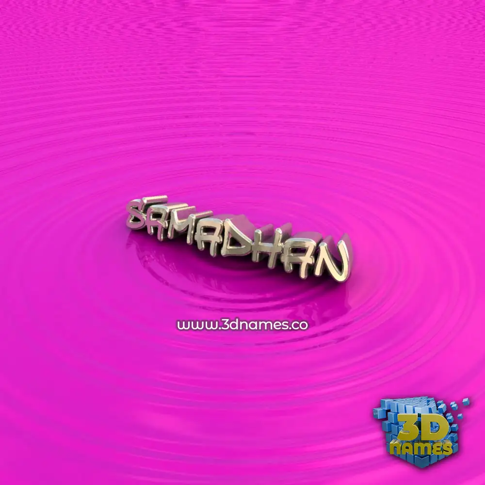 samadhan in Pink Graffiti style - 3D name wallpaper