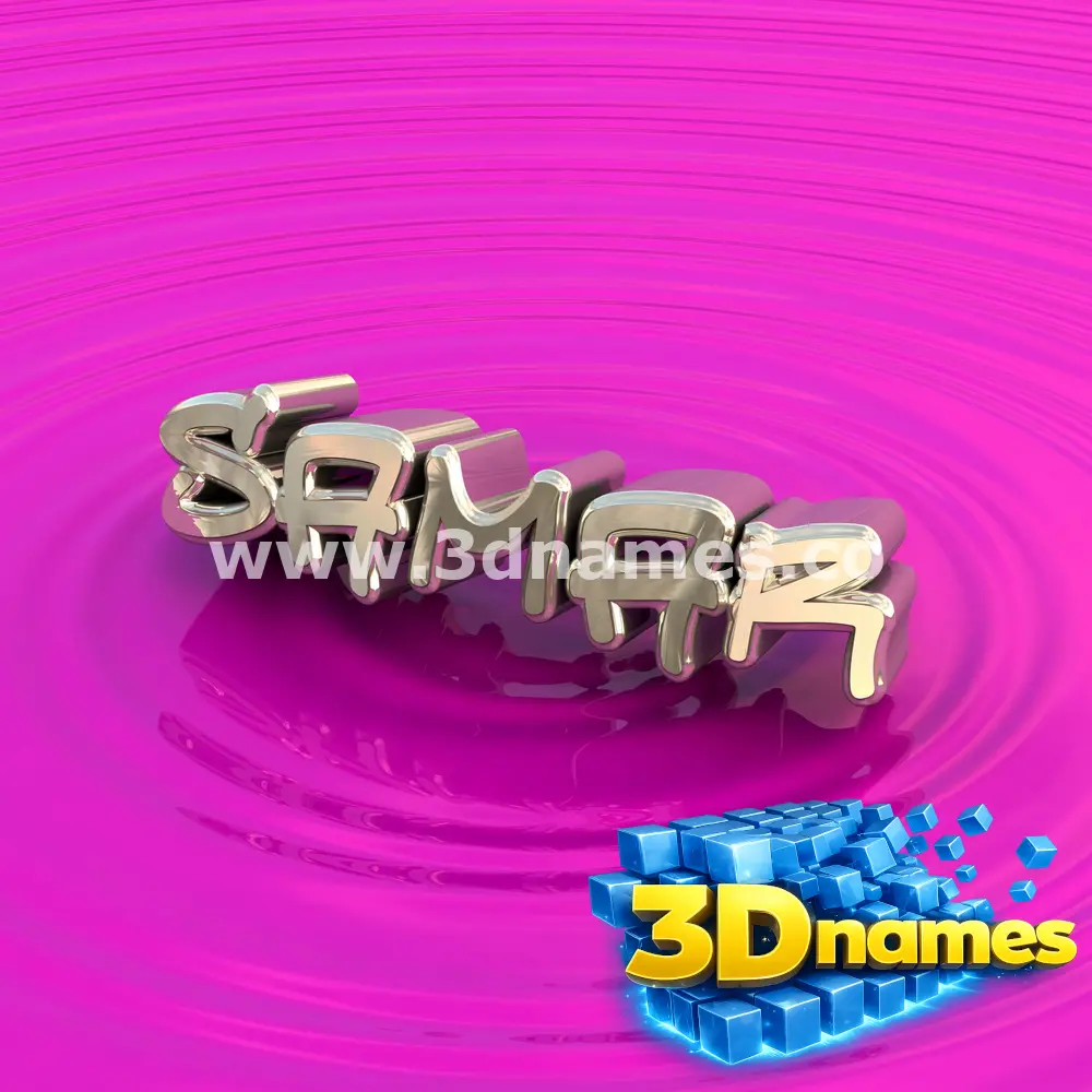 samar in Pink Graffiti style - 3D name wallpaper
