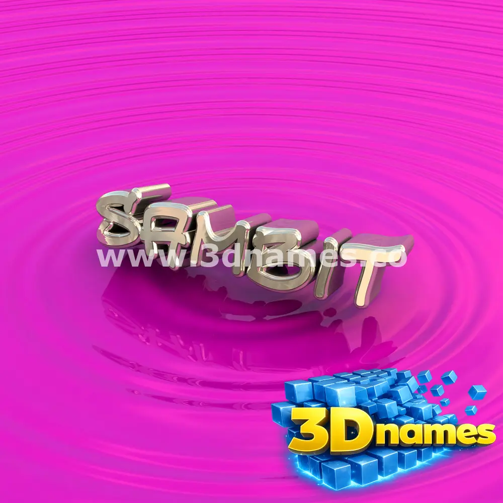 sambit in Pink Graffiti style - 3D name wallpaper