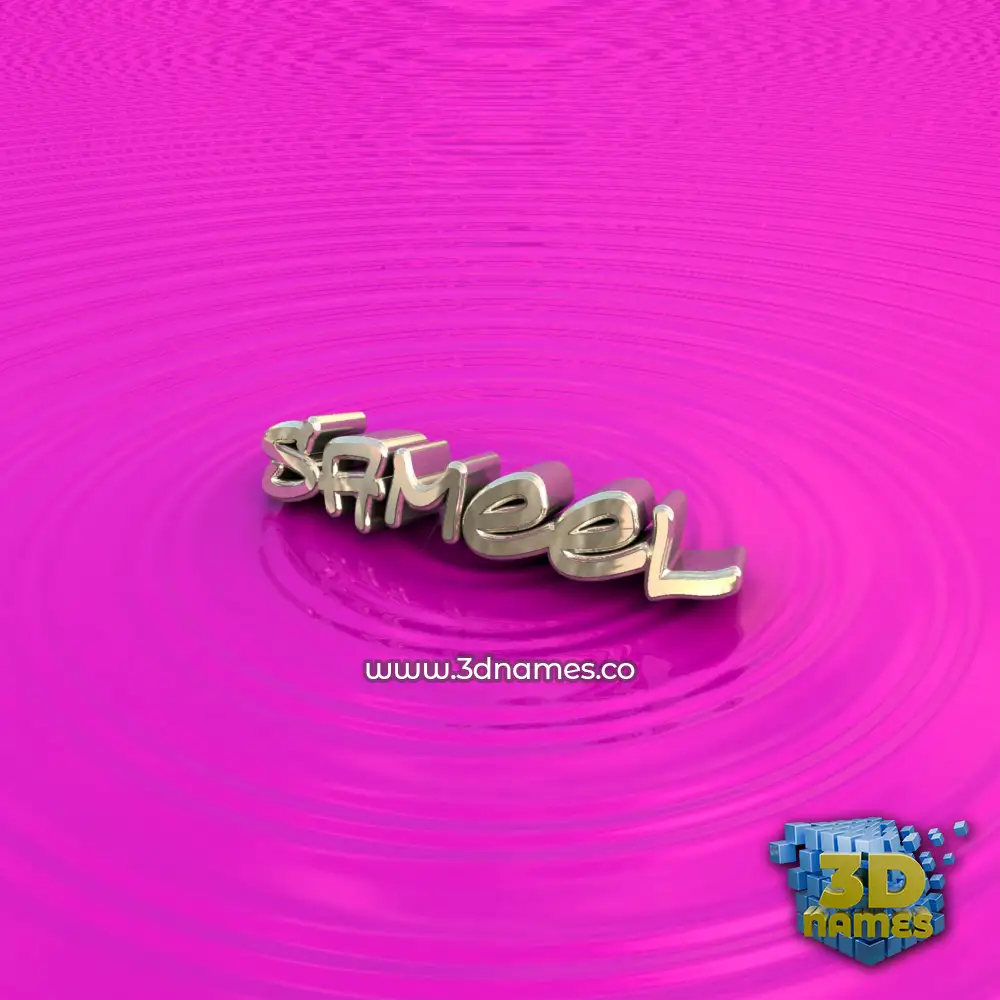 sameel in Pink Graffiti style - 3D name wallpaper