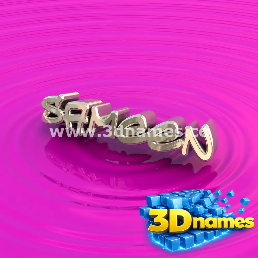 sameen in Pink Graffiti style - 3D name wallpaper