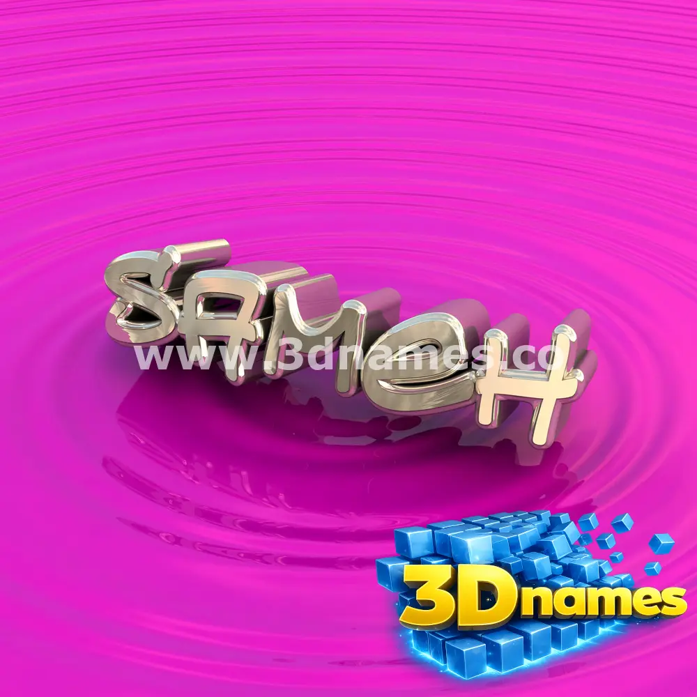 sameh in Pink Graffiti style - 3D name wallpaper