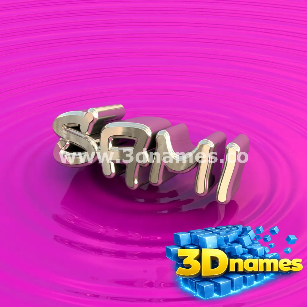 sami in Pink Graffiti style - 3D name wallpaper